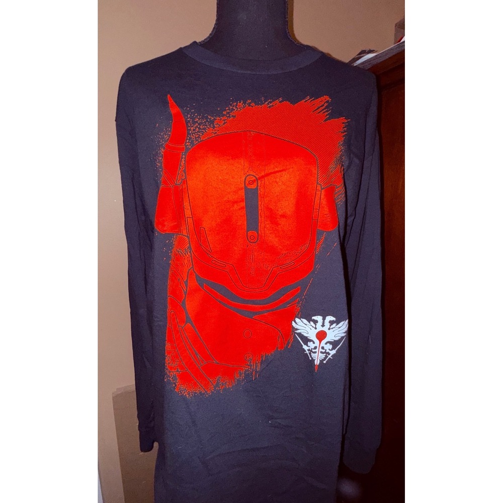 Bungie Destiny Crate Lord Shaxx Long Sleeve Shirt Mens M Black NWOT Graphic